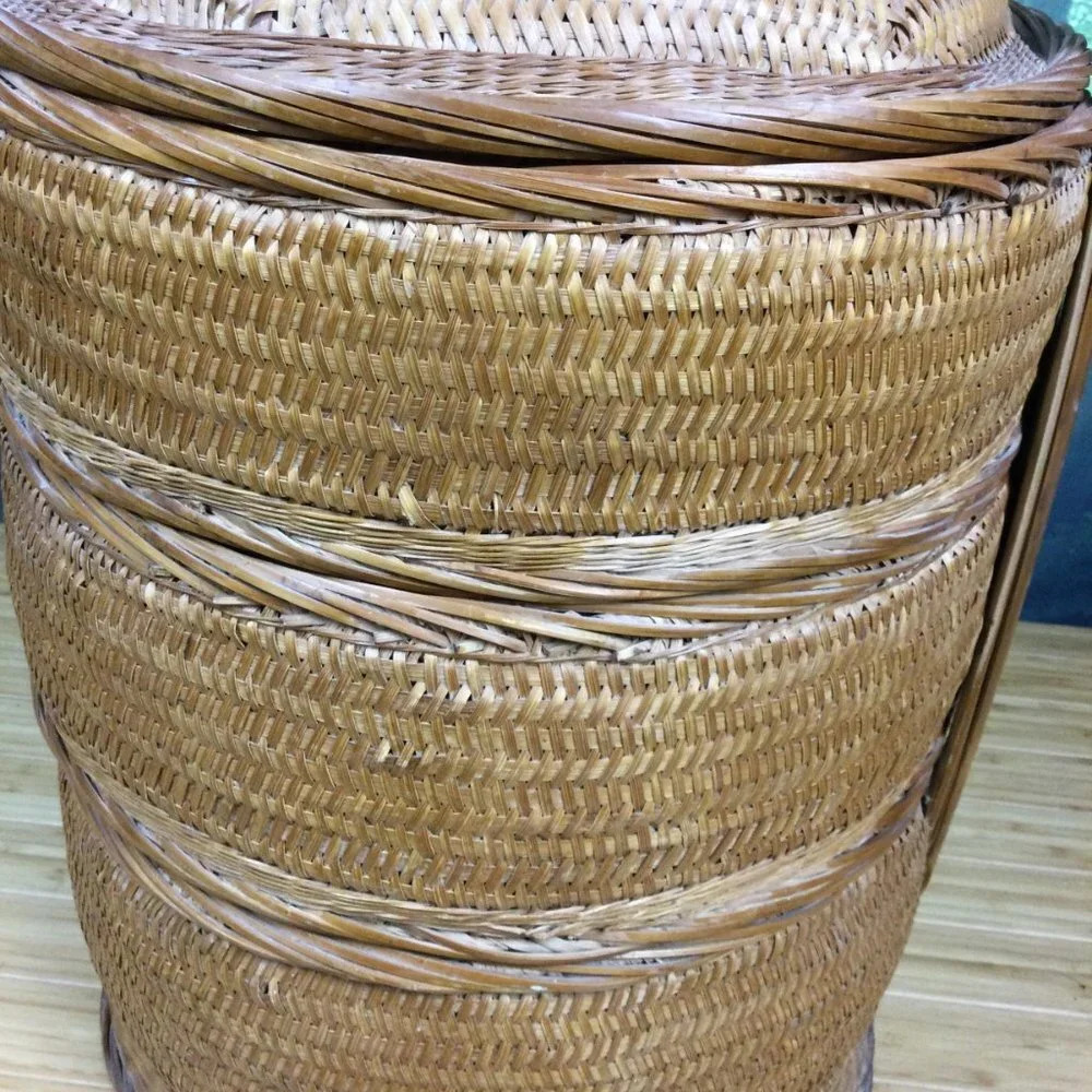 Vintage Chinese Rice Wedding Basket 3 Tier